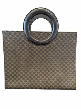 CELINE Macadam Circle Handle Handbag